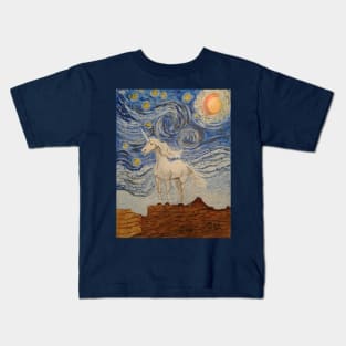 Unicorn Starry Night Kids T-Shirt